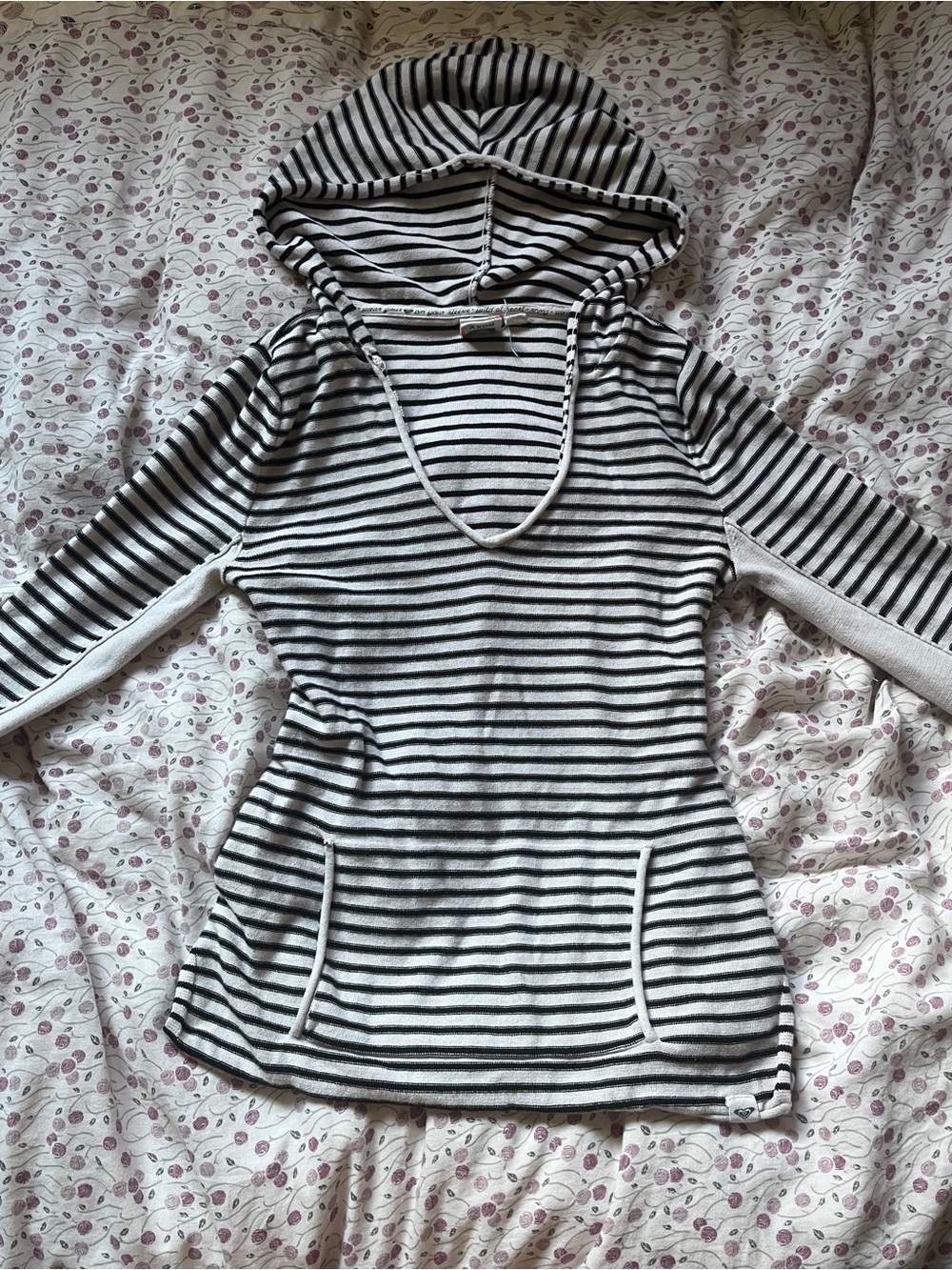 y2k striped long sleeve hoodie